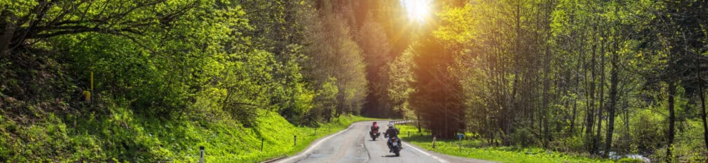 Motorradtour Wald